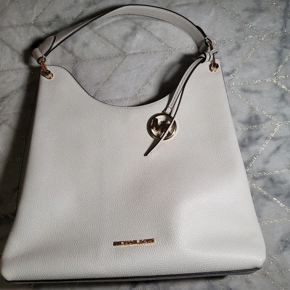 Michael Kors leather Saffoano Pebble Satchel Large Slouchy Shoulder Bag; “Joan” - Picture 2 of 6